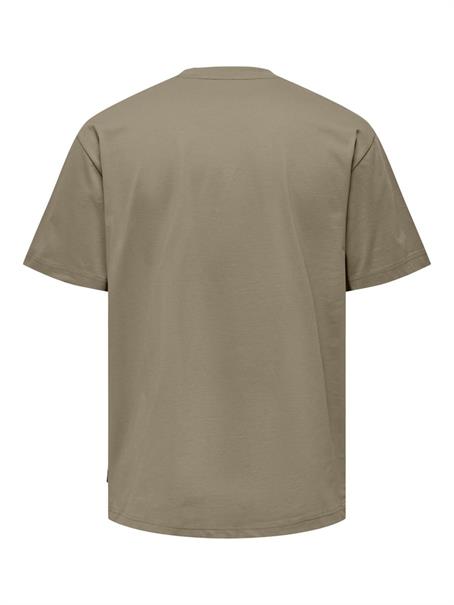 ONSFRED LIFE RLX SS TEE NOOS desert taupe