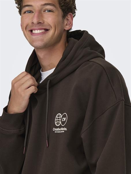 ONSGALLERY VTG HOODIE coffee bean