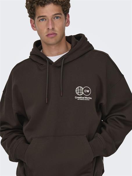 ONSGALLERY VTG HOODIE coffee bean