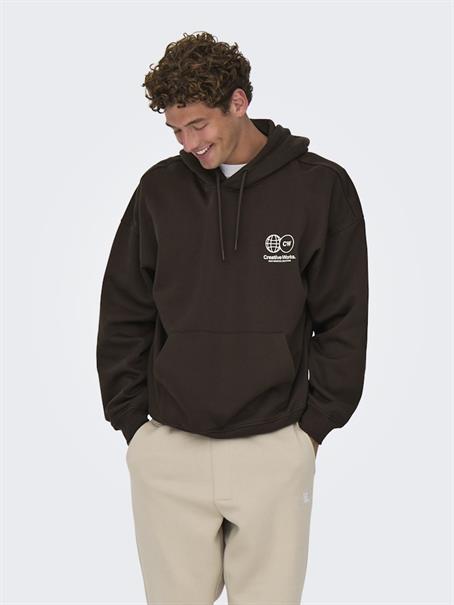 ONSGALLERY VTG HOODIE coffee bean