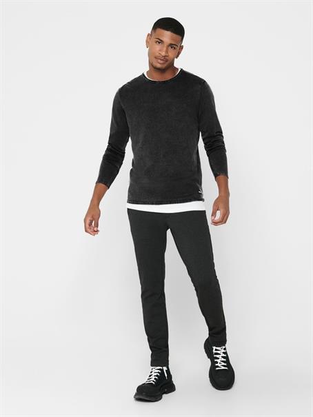 ONSGARSON 12 WASH CREW KNIT black