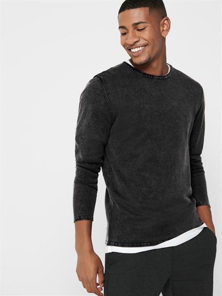 ONSGARSON 12 WASH CREW KNIT black