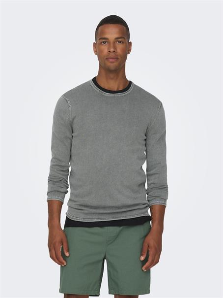 ONSGARSON 12 WASH CREW KNIT castor gray