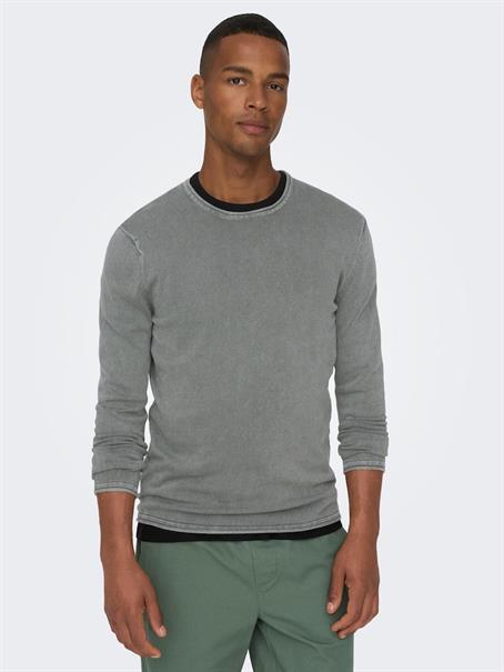 ONSGARSON 12 WASH CREW KNIT castor gray