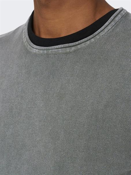 ONSGARSON 12 WASH CREW KNIT castor gray