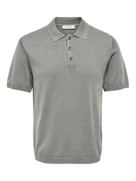 ONSGARSON SS REG WASH POLO KNIT castor gray