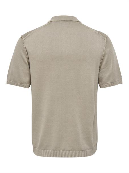 ONSGARSON SS REG WASH POLO KNIT chinchilla