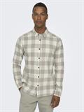 ONSGUDMUND LS CHECKED SHIRT NOOS antique white