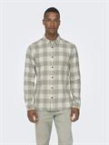 ONSGUDMUND LS CHECKED SHIRT NOOS antique white