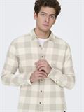 ONSGUDMUND LS CHECKED SHIRT NOOS antique white