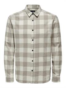 ONSGUDMUND LS CHECKED SHIRT NOOS antique white