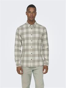 ONSGUDMUND LS CHECKED SHIRT NOOS antique white