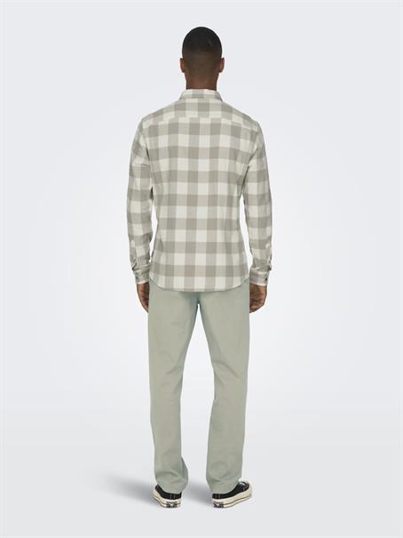 ONSGUDMUND LS CHECKED SHIRT NOOS antique white
