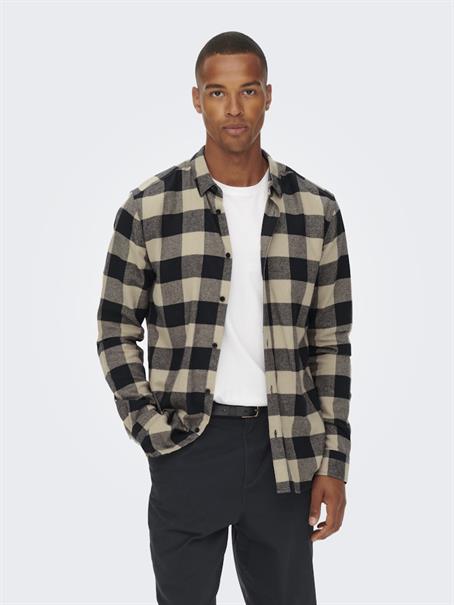 ONSGUDMUND LS CHECKED SHIRT NOOS dunkelblau1