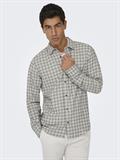 ONSGUDMUND LS CHECKED SHIRT NOOS egret