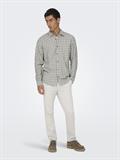 ONSGUDMUND LS CHECKED SHIRT NOOS egret