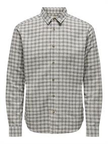 ONSGUDMUND LS CHECKED SHIRT NOOS egret