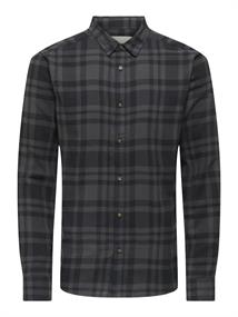ONSGUDMUND LS CHECKED SHIRT NOOS jet black