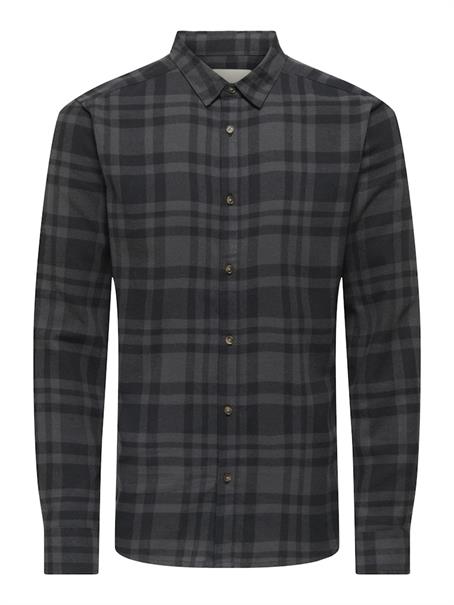 ONSGUDMUND LS CHECKED SHIRT NOOS jet black