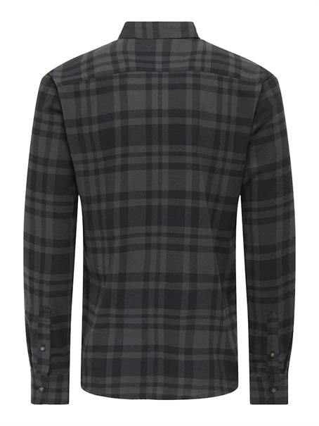 ONSGUDMUND LS CHECKED SHIRT NOOS jet black
