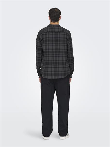 ONSGUDMUND LS CHECKED SHIRT NOOS jet black