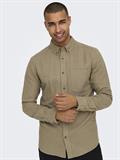 ONSGUDMUND SLIM 1-PKT SOLID SHIRT NOOS chinchilla
