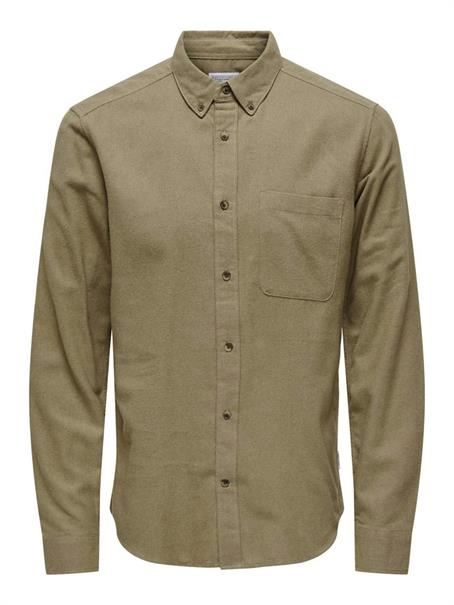 ONSGUDMUND SLIM 1-PKT SOLID SHIRT NOOS chinchilla
