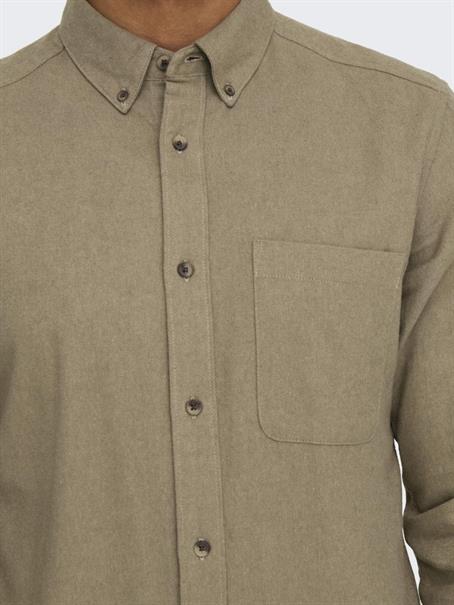 ONSGUDMUND SLIM 1-PKT SOLID SHIRT NOOS chinchilla