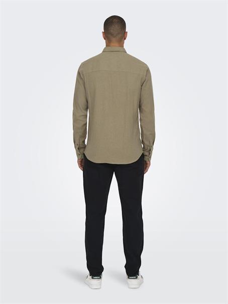 ONSGUDMUND SLIM 1-PKT SOLID SHIRT NOOS chinchilla