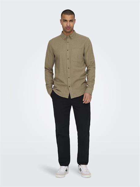 ONSGUDMUND SLIM 1-PKT SOLID SHIRT NOOS chinchilla
