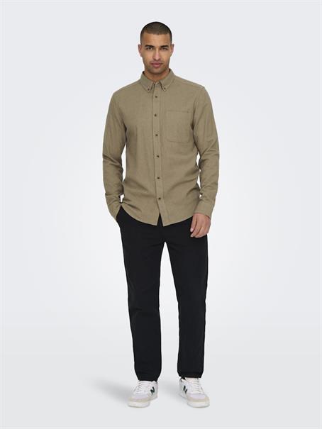 ONSGUDMUND SLIM 1-PKT SOLID SHIRT NOOS chinchilla