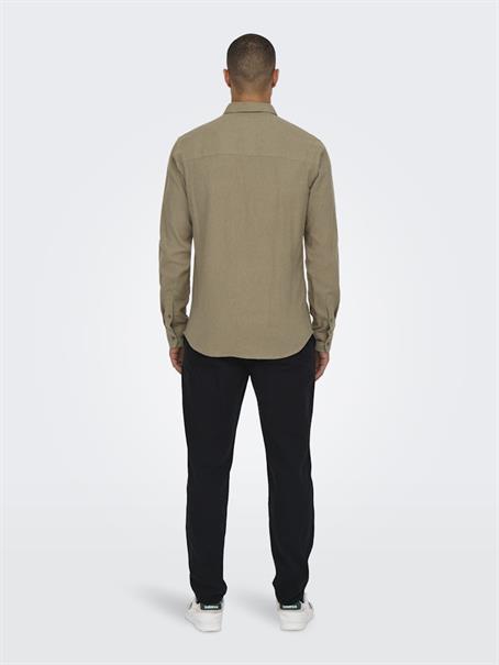 ONSGUDMUND SLIM 1-PKT SOLID SHIRT NOOS chinchilla