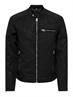 ONSGUS FAUX SUEDE RACER JACKET OTW black