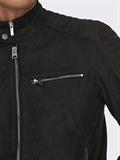 ONSGUS FAUX SUEDE RACER JACKET OTW NOOS black