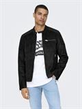 ONSGUS FAUX SUEDE RACER JACKET OTW NOOS black