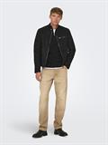 ONSGUS FAUX SUEDE RACER JACKET OTW NOOS black