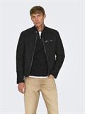 ONSGUS FAUX SUEDE RACER JACKET OTW NOOS black