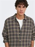 ONSHALE FLANNEL CHECK SHIRT RLX FIT NOOS grey pinstripe