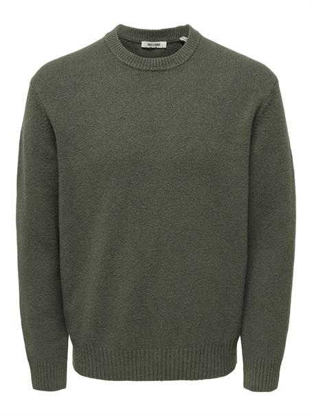ONSJAMES RLX CREW KNIT NOOS beluga