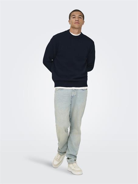 ONSJAMES RLX CREW KNIT NOOS dark sapphire