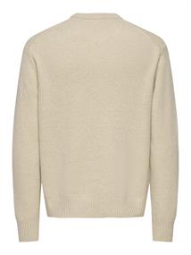 ONSJAMES RLX CREW KNIT NOOS oatmeal