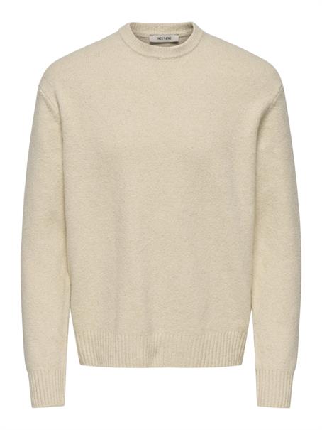 ONSJAMES RLX CREW KNIT NOOS oatmeal