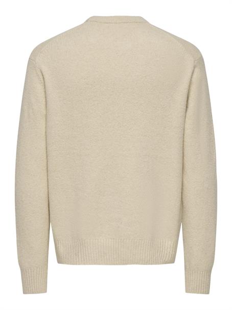 ONSJAMES RLX CREW KNIT NOOS oatmeal