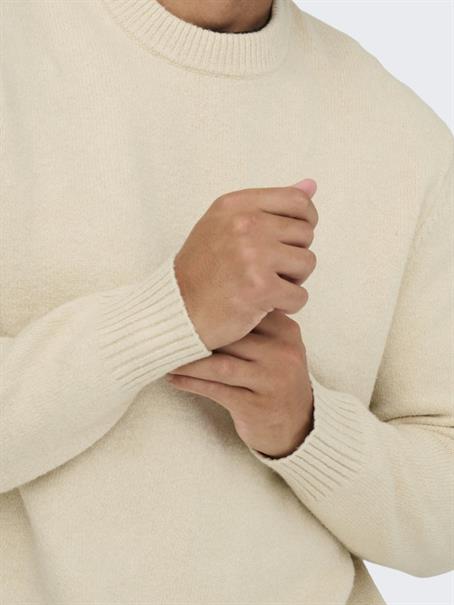 ONSJAMES RLX CREW KNIT NOOS oatmeal