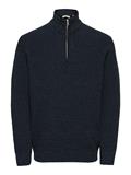 ONSJOIN REG LS HIGH NECK KNIT CAMP dark sapphire