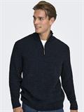 ONSJOIN REG LS HIGH NECK KNIT CAMP dark sapphire