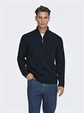 ONSJOIN REG LS HIGH NECK KNIT CAMP dark sapphire