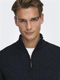 ONSJOIN REG LS HIGH NECK KNIT CAMP dark sapphire