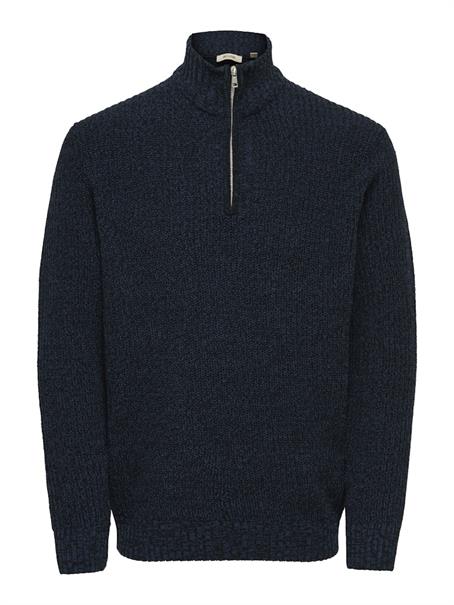 ONSJOIN REG LS HIGH NECK KNIT CAMP dark sapphire