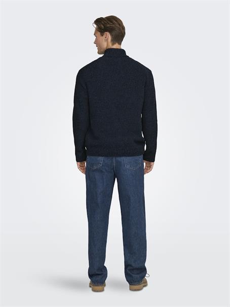 ONSJOIN REG LS HIGH NECK KNIT CAMP dark sapphire